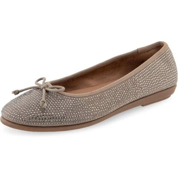 Aerosoles Women Trench Coat Synthetic Polyurethane Closed Slip On Ballet Flat - Picture 1 of 7